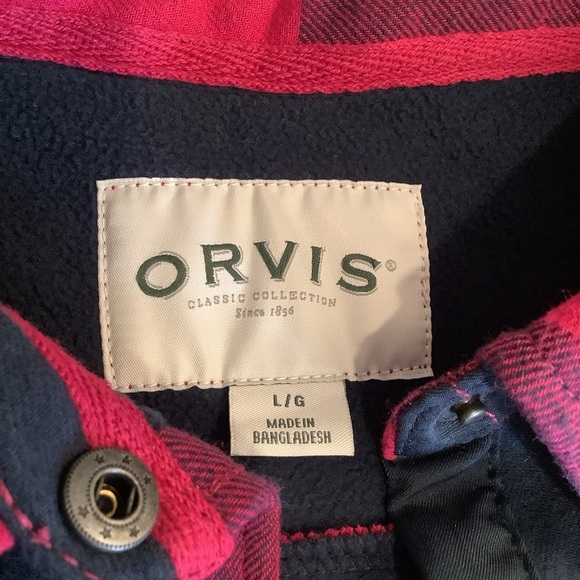 Orvis Flannel Shirt Jacket Buffalo Check NWOT Large - Picture 11 of 12